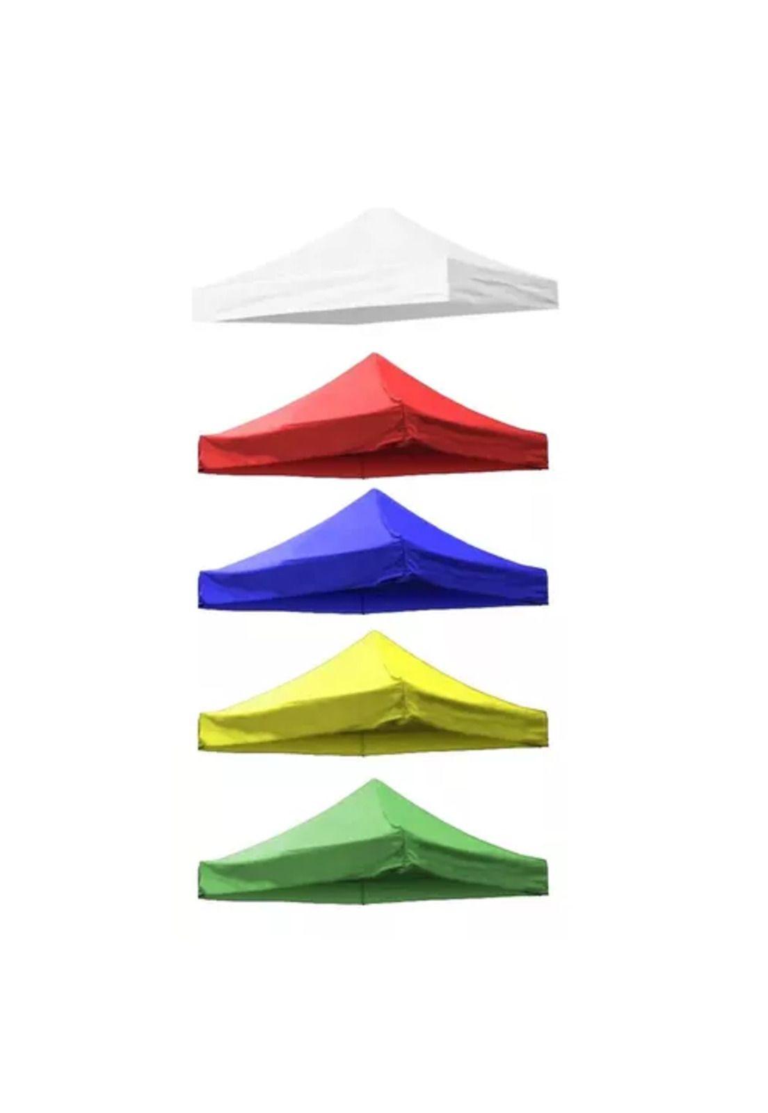 Carpa lona de repuesto para toldo, 3x3 m, engomada, impermeable, 600D, color negro-1