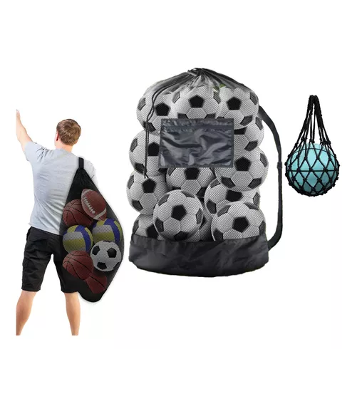 Balonera saco bolso malla para traslado de balones porta 100x75 cm-2