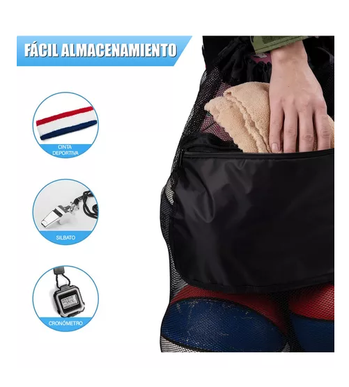 Balonera saco bolso malla para traslado de balones porta 100x75 cm-4