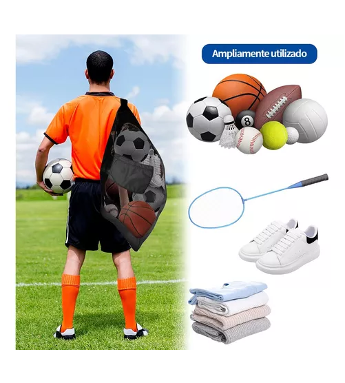 Balonera saco bolso malla para traslado de balones porta 100x75 cm-7