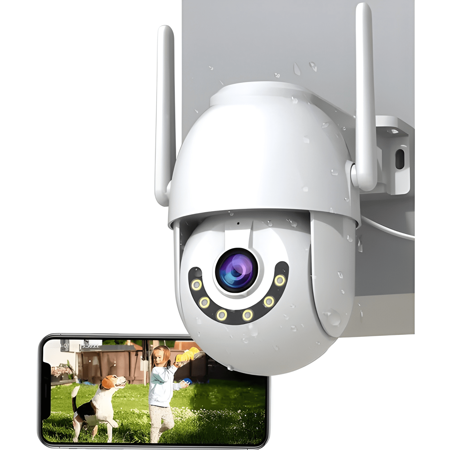 Cámara de Seguridad Wifi Exterior 5mp 360° Hd Ip Ptz Color-0