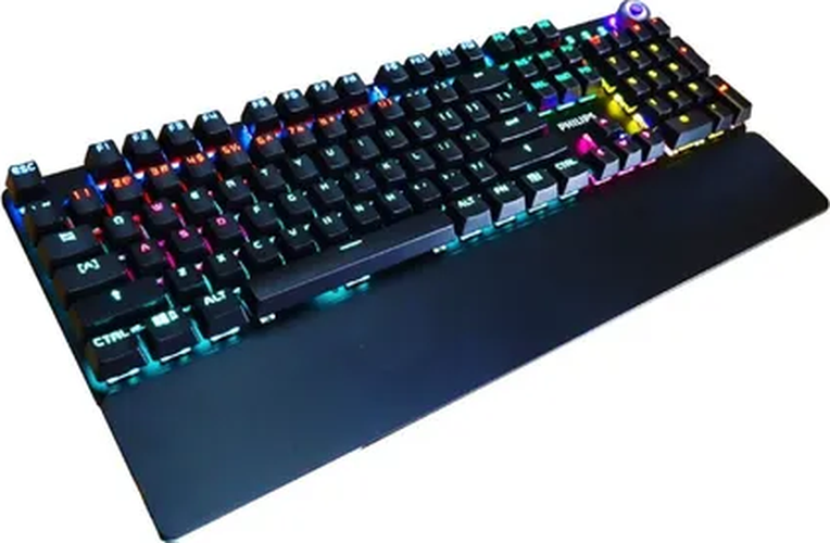 Teclado mecánico gamer philips g605 negro-0