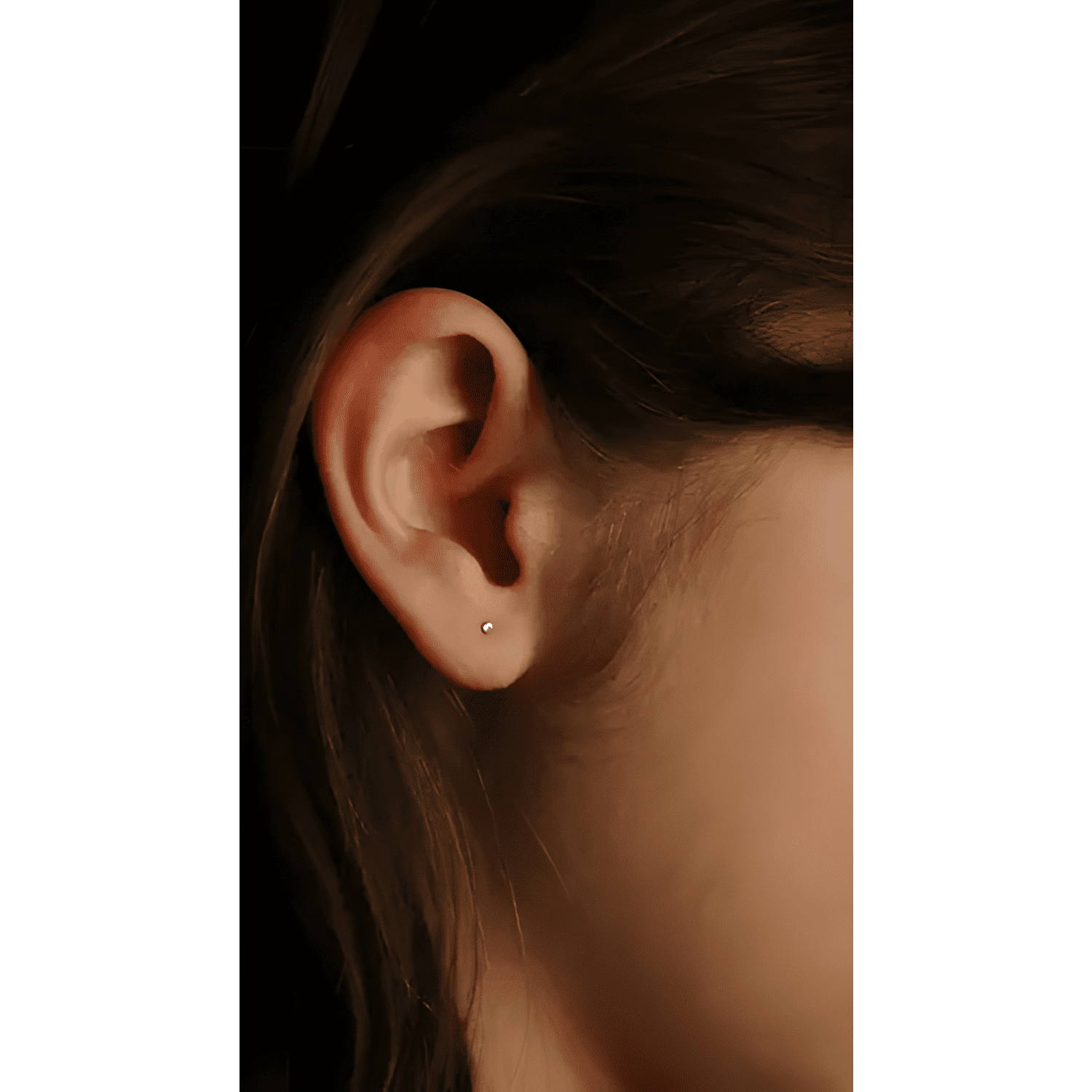 Aros Punto De Luz Bebe 20g Titanio Astm F136 G23 Dorados-1