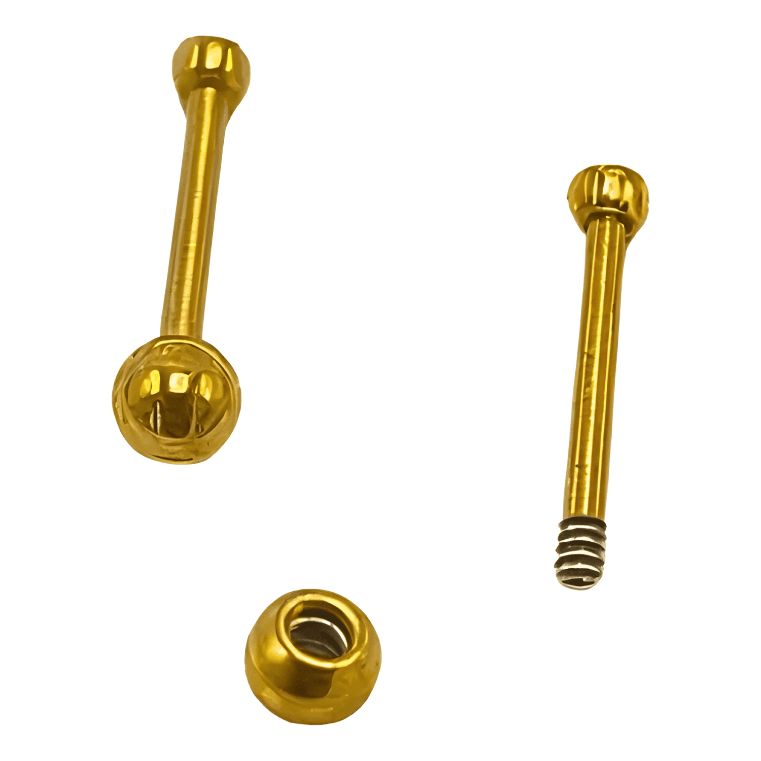 Aros Punto De Luz Bebe 20g Titanio Astm F136 G23 Dorados-4