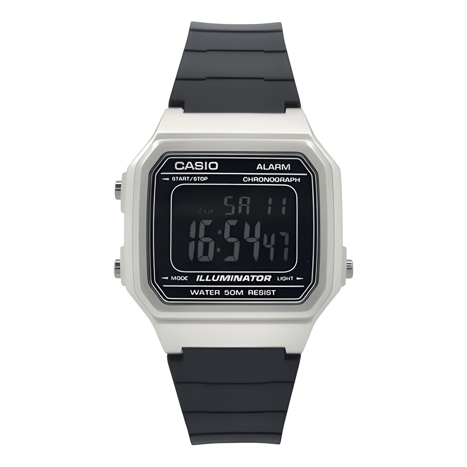 Reloj casio digital cuarzo w-217hm, con correa y resistente-0