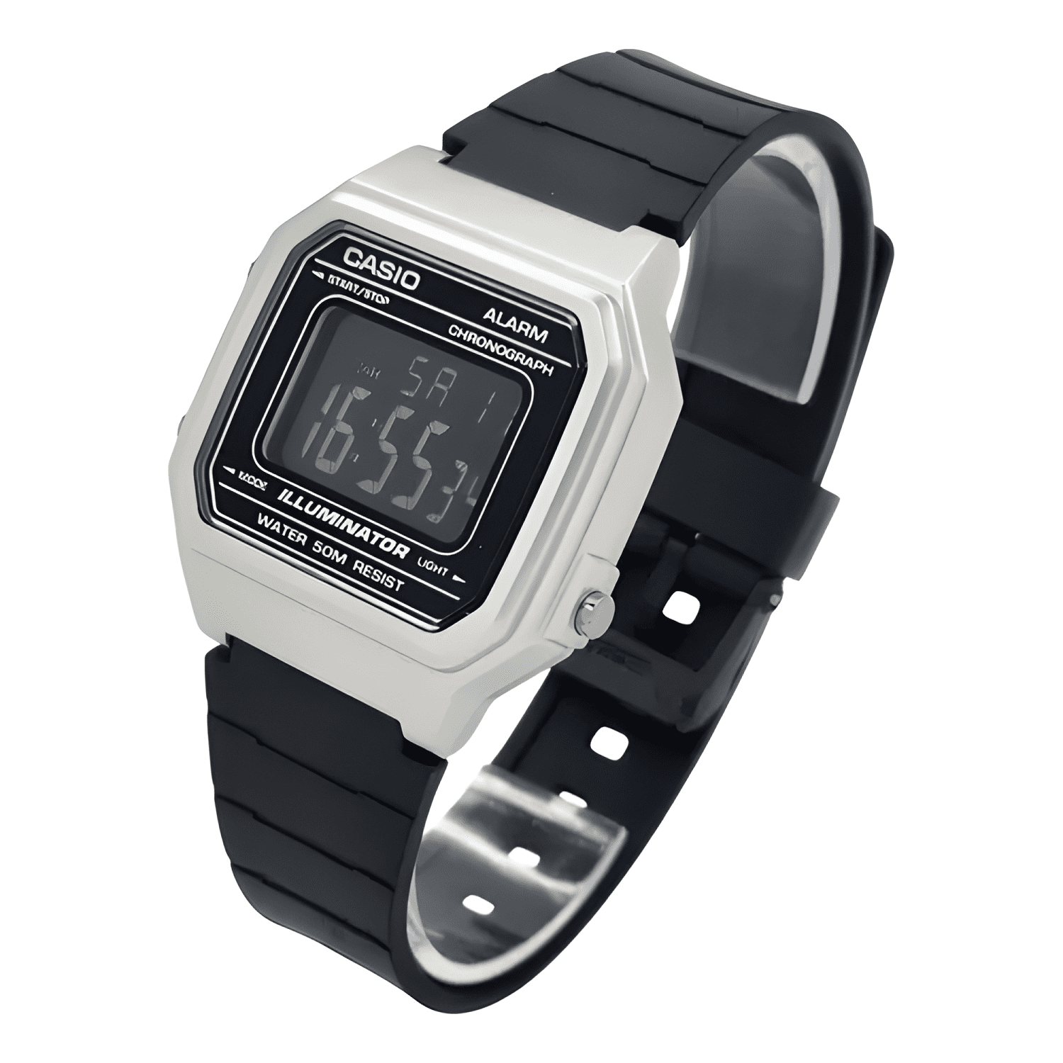 Reloj casio digital cuarzo w-217hm, con correa y resistente-1