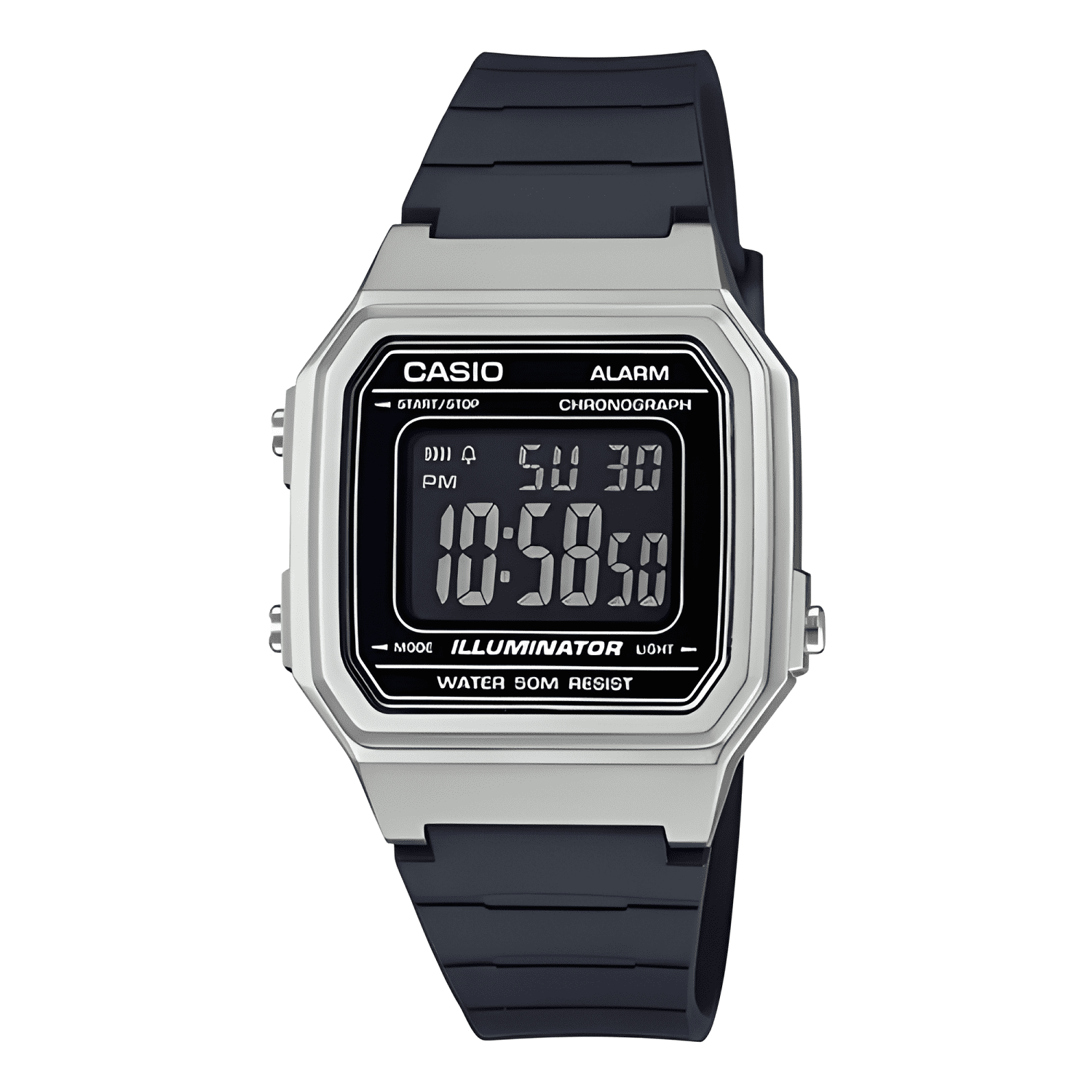 Reloj casio digital cuarzo w-217hm, con correa y resistente-4