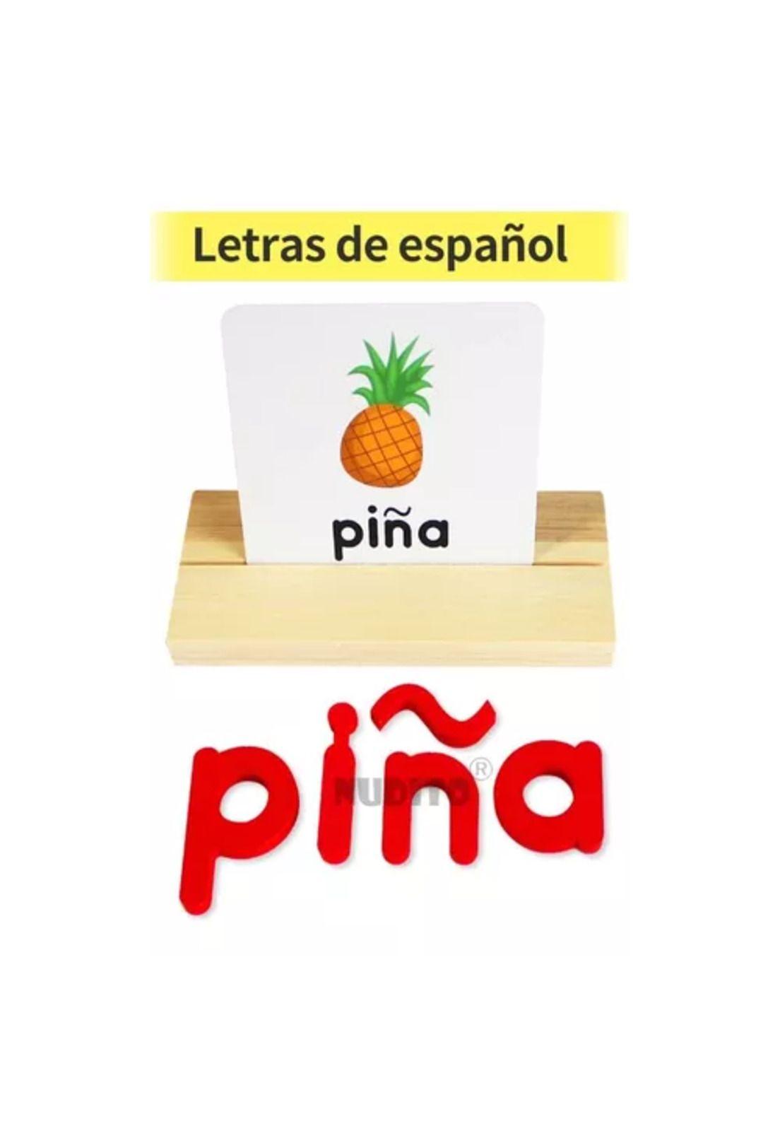 Juguete educativo de ortografía en español, tarjeta didáctica-2