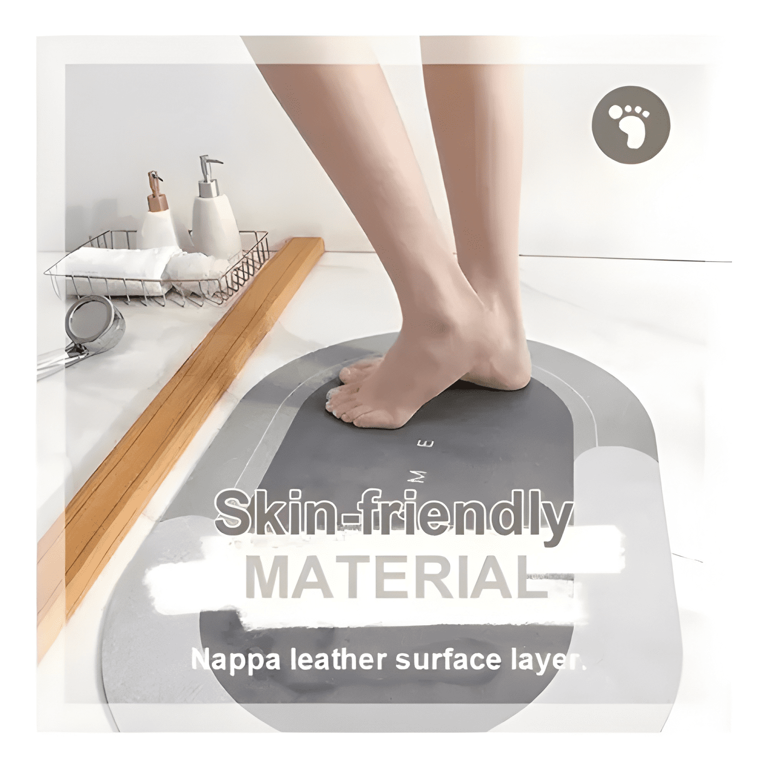 Tapete Baño Ultra Suave Alfombra Antideslizante Absorbente-0