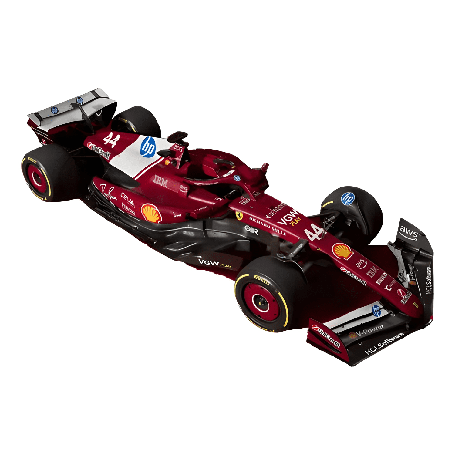 Auto Ferrari SF-25 2025 escala 1:43 #44 Hamilton rojo-0