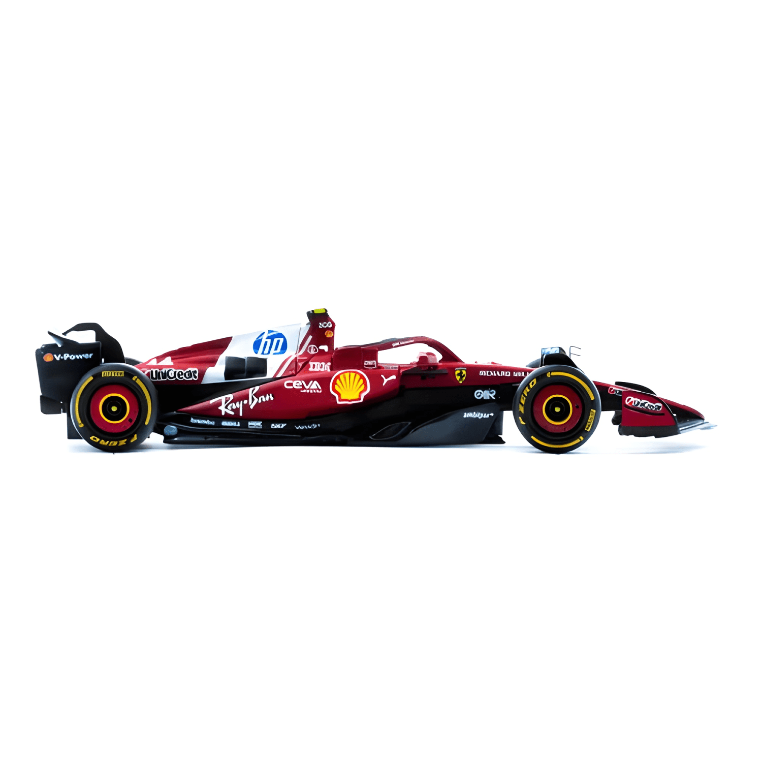 Auto Ferrari SF-25 2025 escala 1:43 #44 Hamilton rojo-3