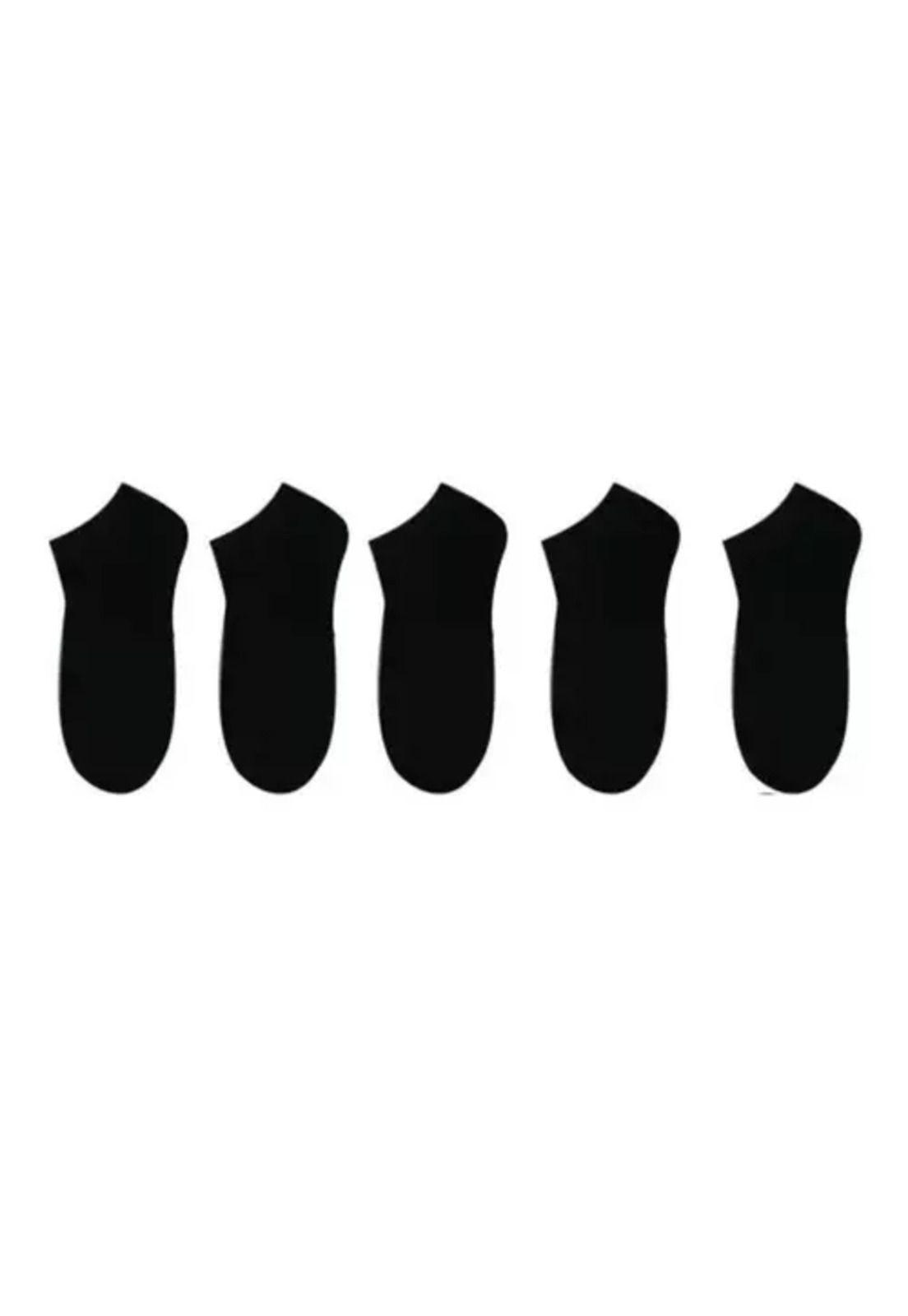 Pack de 12 pares de calcetines de bambú deportivos tobilleras, color negro, talla 39-45-4