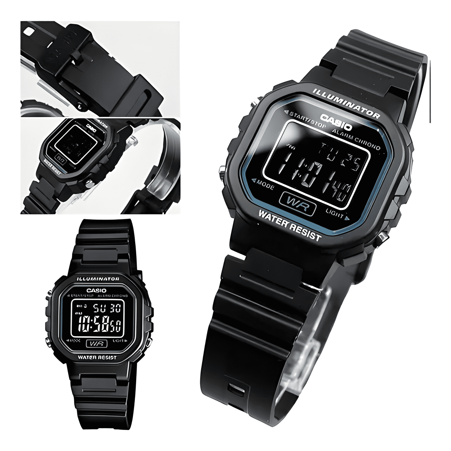 Reloj mujer casio la-20wh-1a digital Negro-4
