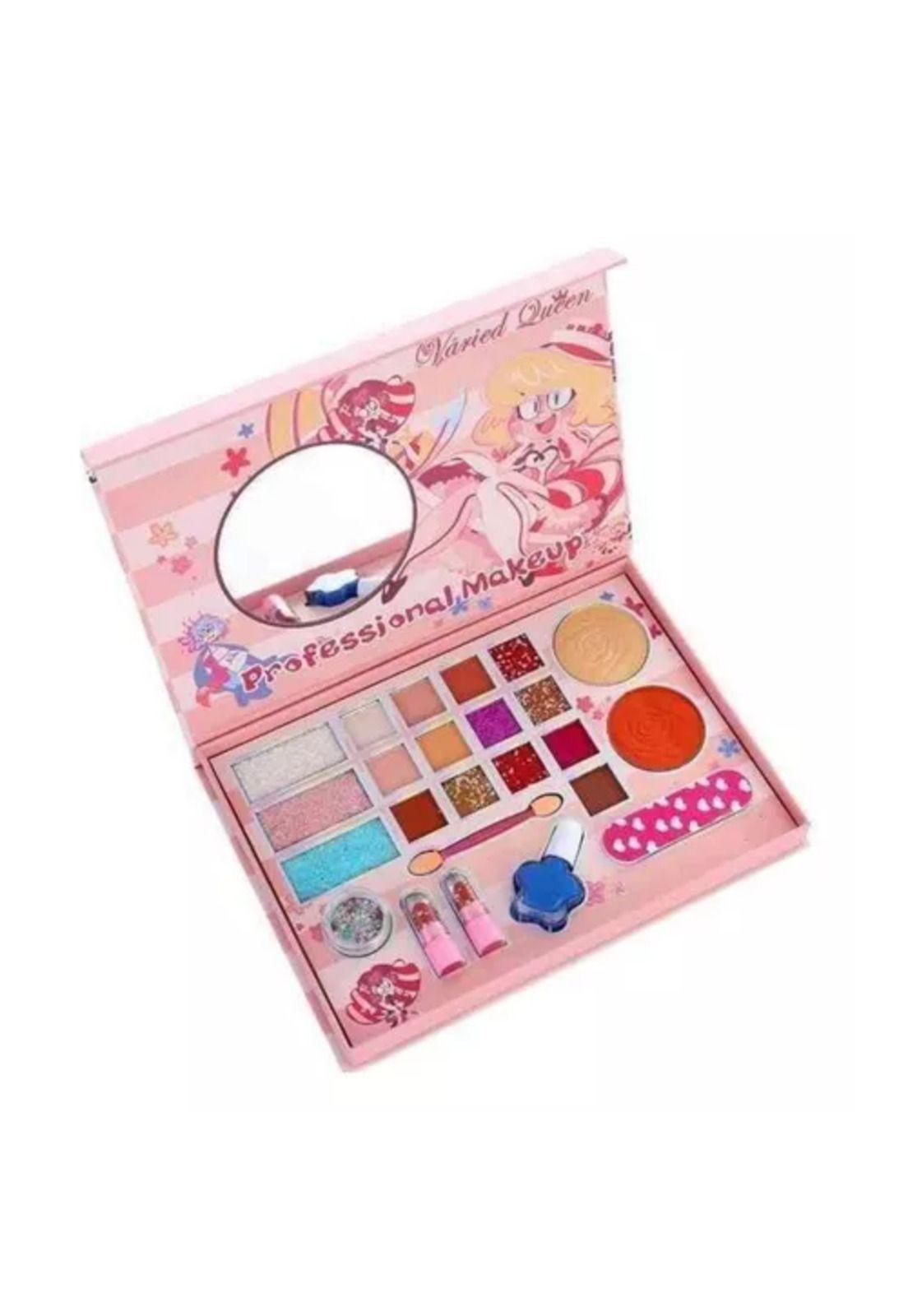 Maquillaje infantil para niñas, maleta, perfume y set de brochas-2