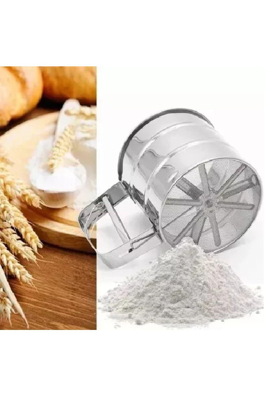 Tamizador Cernidor de Harina Manual 250g Acero Inoxidable-5
