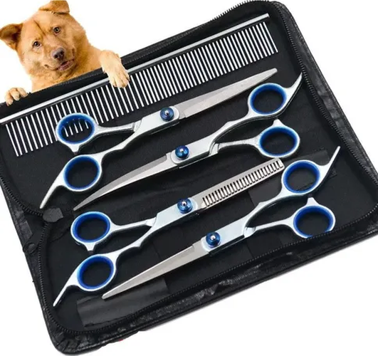 Set tijeras peluquería canina perros x4-0