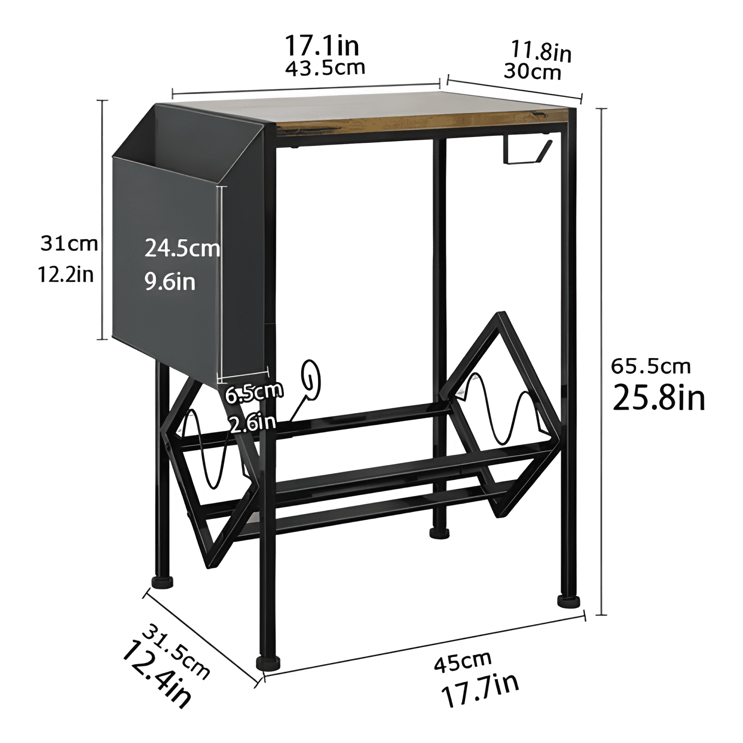 Carro Mesa De Soporte Tocadiscos Y Almacenamiento Con Ruedas-2
