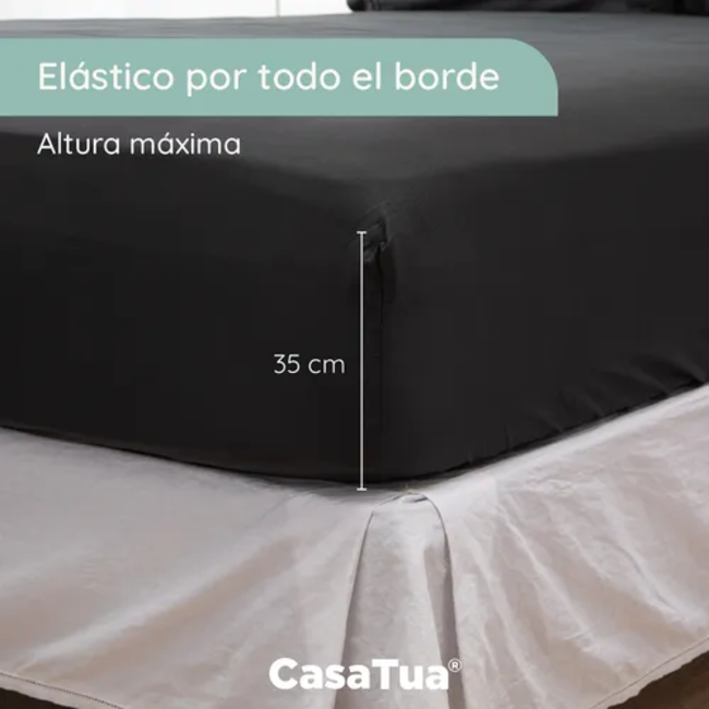 Sabana 1800 hotel ultra suave funda bordada 2 plazas color negro-1