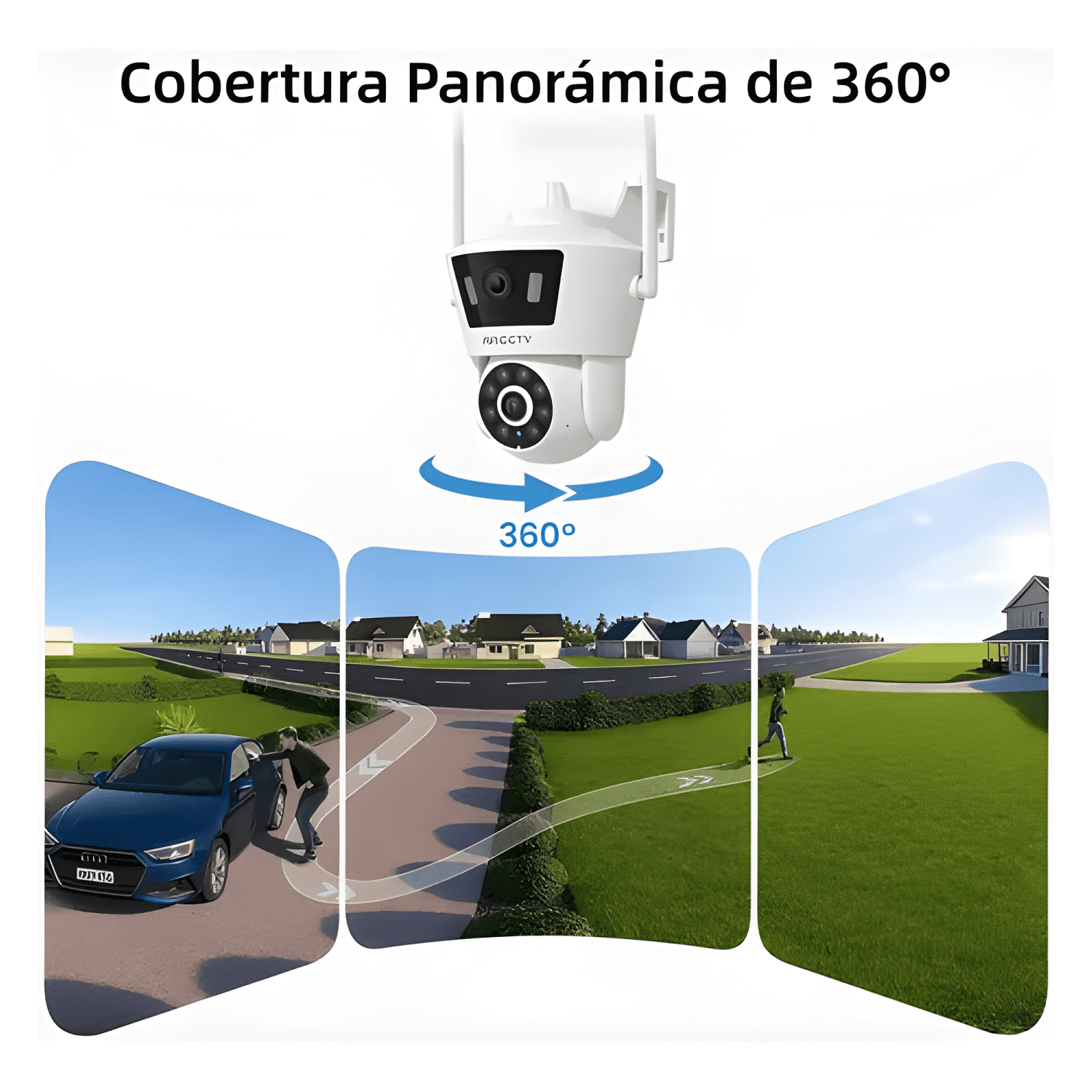 Arcctv Doble Lente Cámara Seguridad 4MP Exterior 360°-2