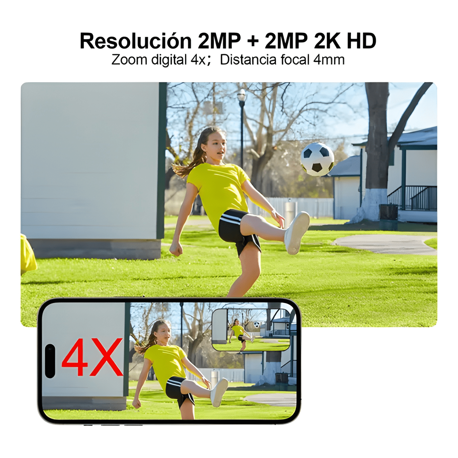 Arcctv Doble Lente Cámara Seguridad 4MP Exterior 360°-3