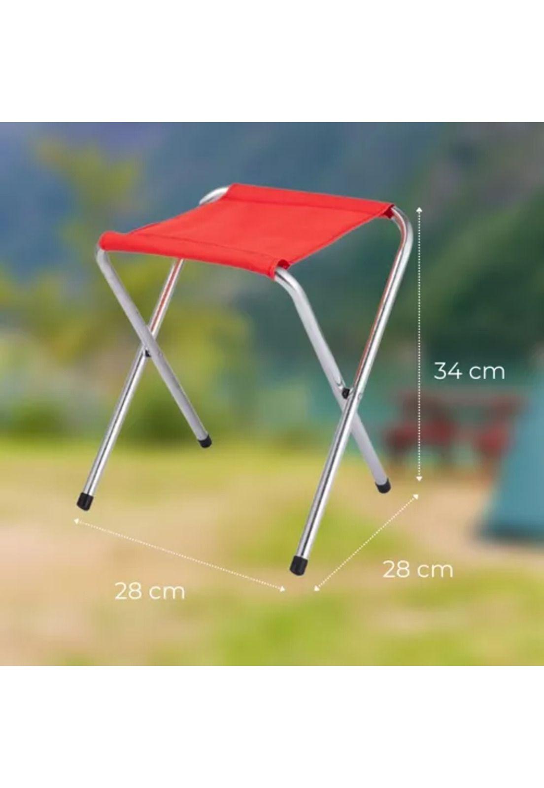 Asiento plegable para camping rojo-2