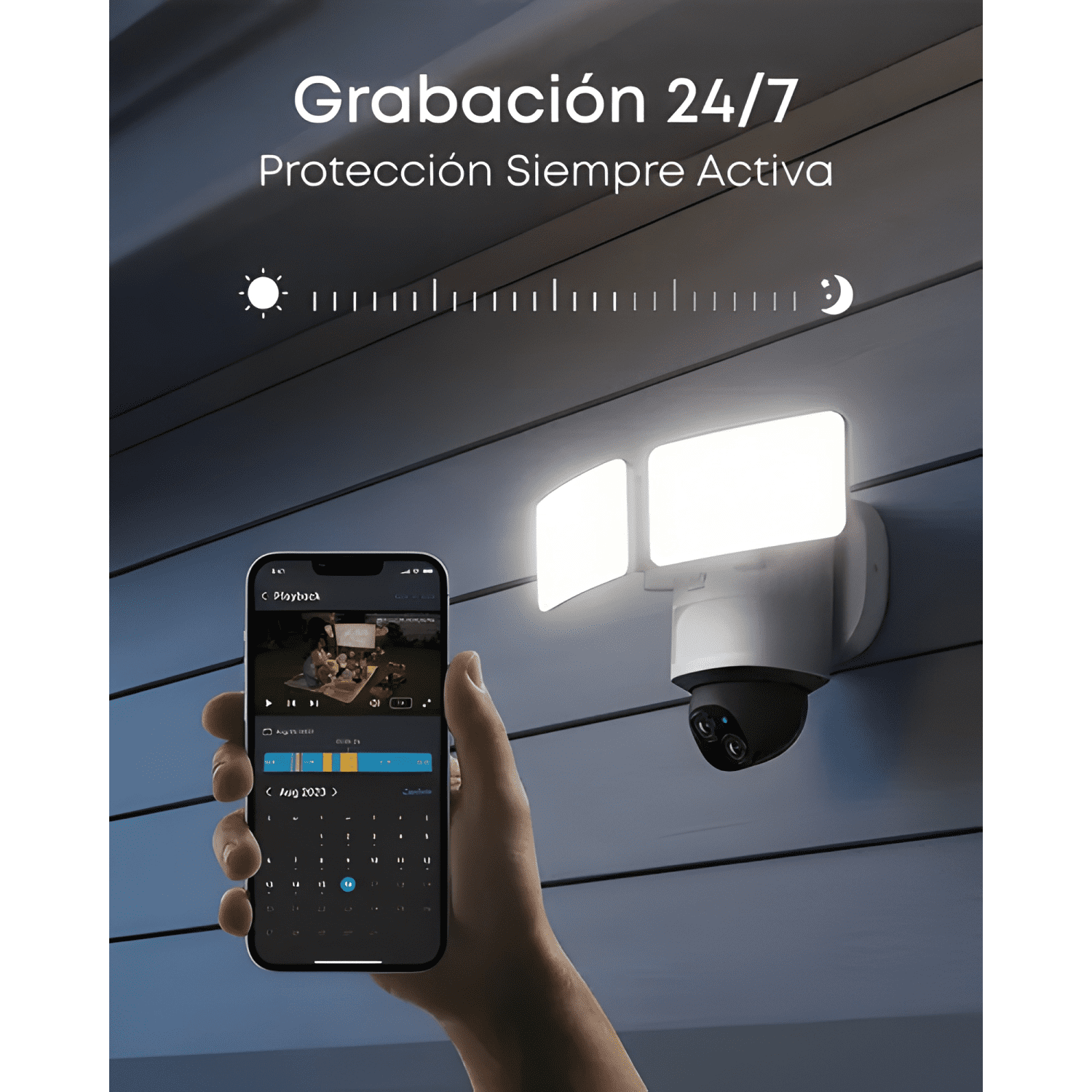 Cámara de Seguridad Inalámbricas Eufy Floodlight Cam E340,-4