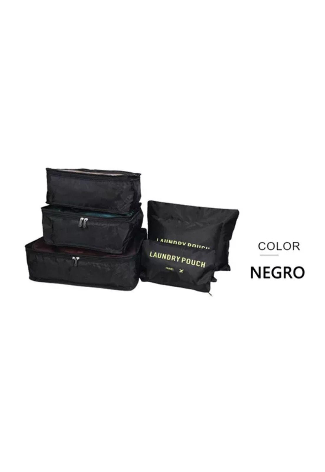 Set de 6 organizadores de equipaje de viaje, bolsa para ropa interior, color azul-2