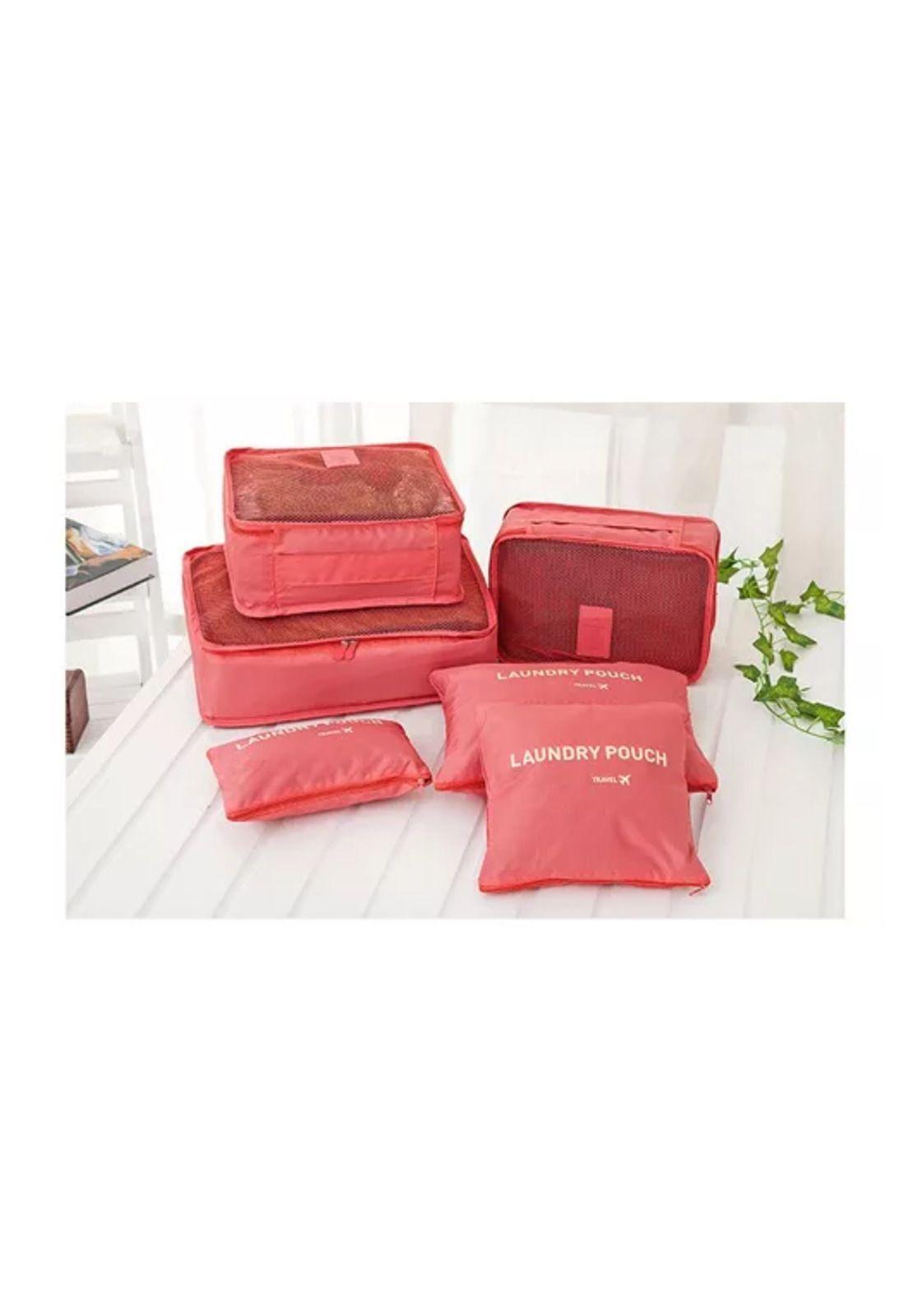 Set de 6 organizadores de equipaje de viaje, bolsa para ropa interior, color azul-5
