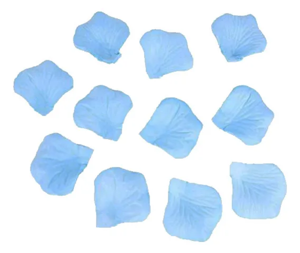 Pétalos flores artificiales manualidades azul claro-0