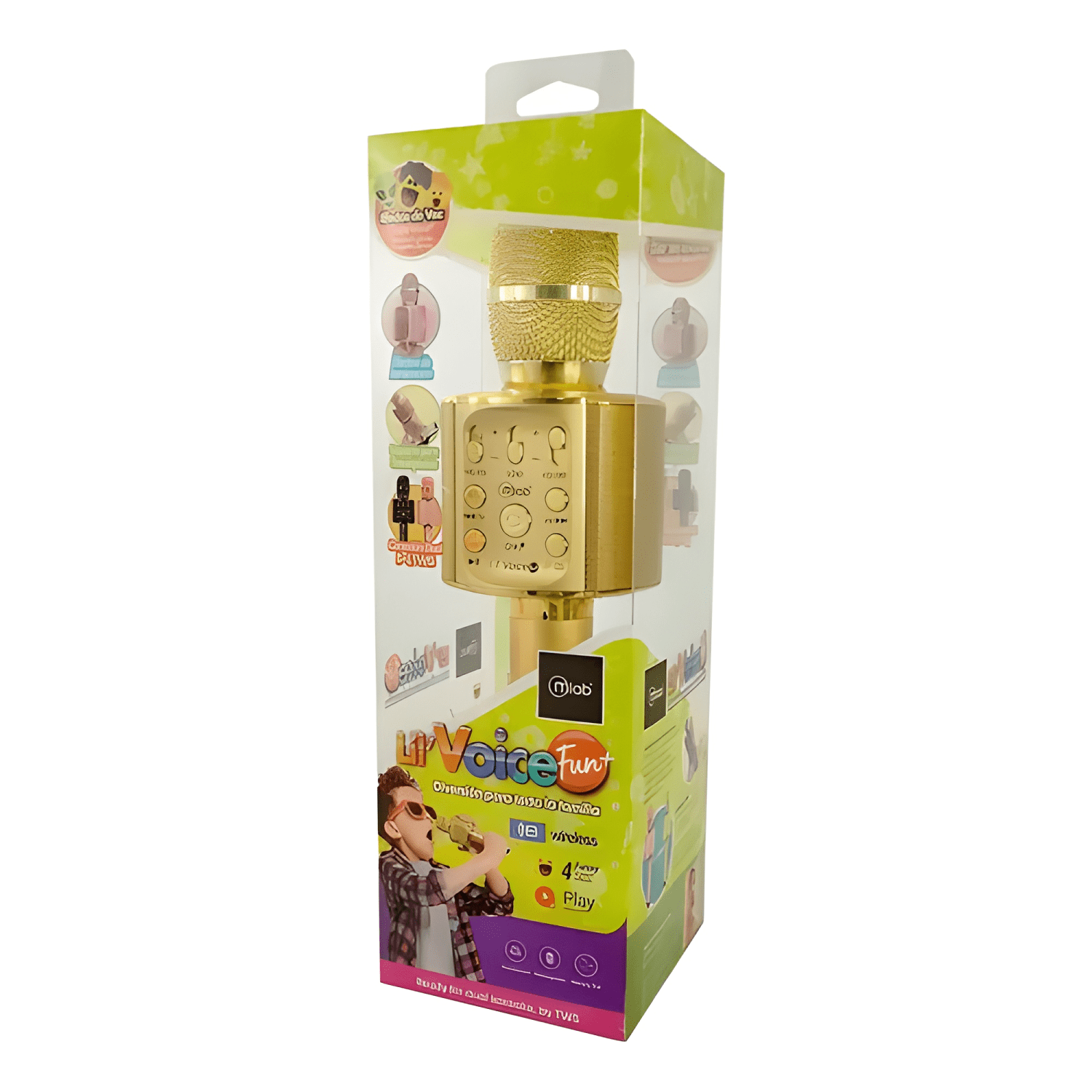 Micrófono karaoke bluetooth karaokekids funny voice efectos-0