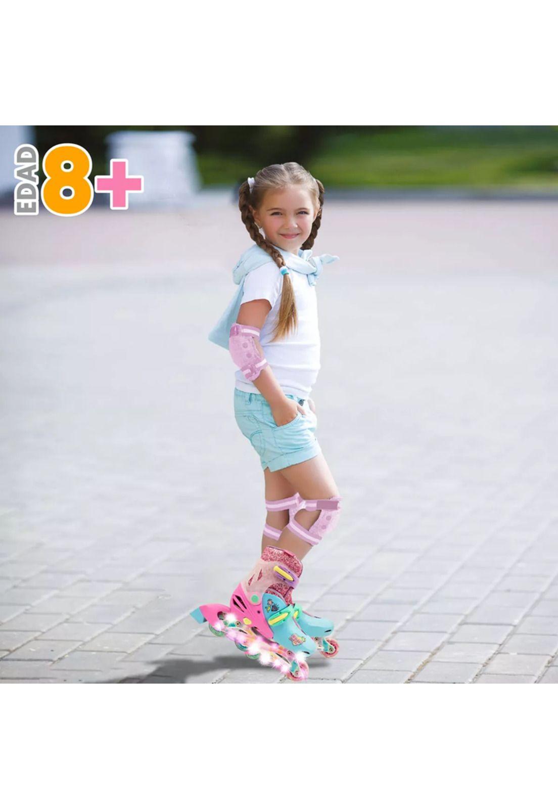 Patines en línea Rush Girl-2025 ajustables T 34-37, rosado-3