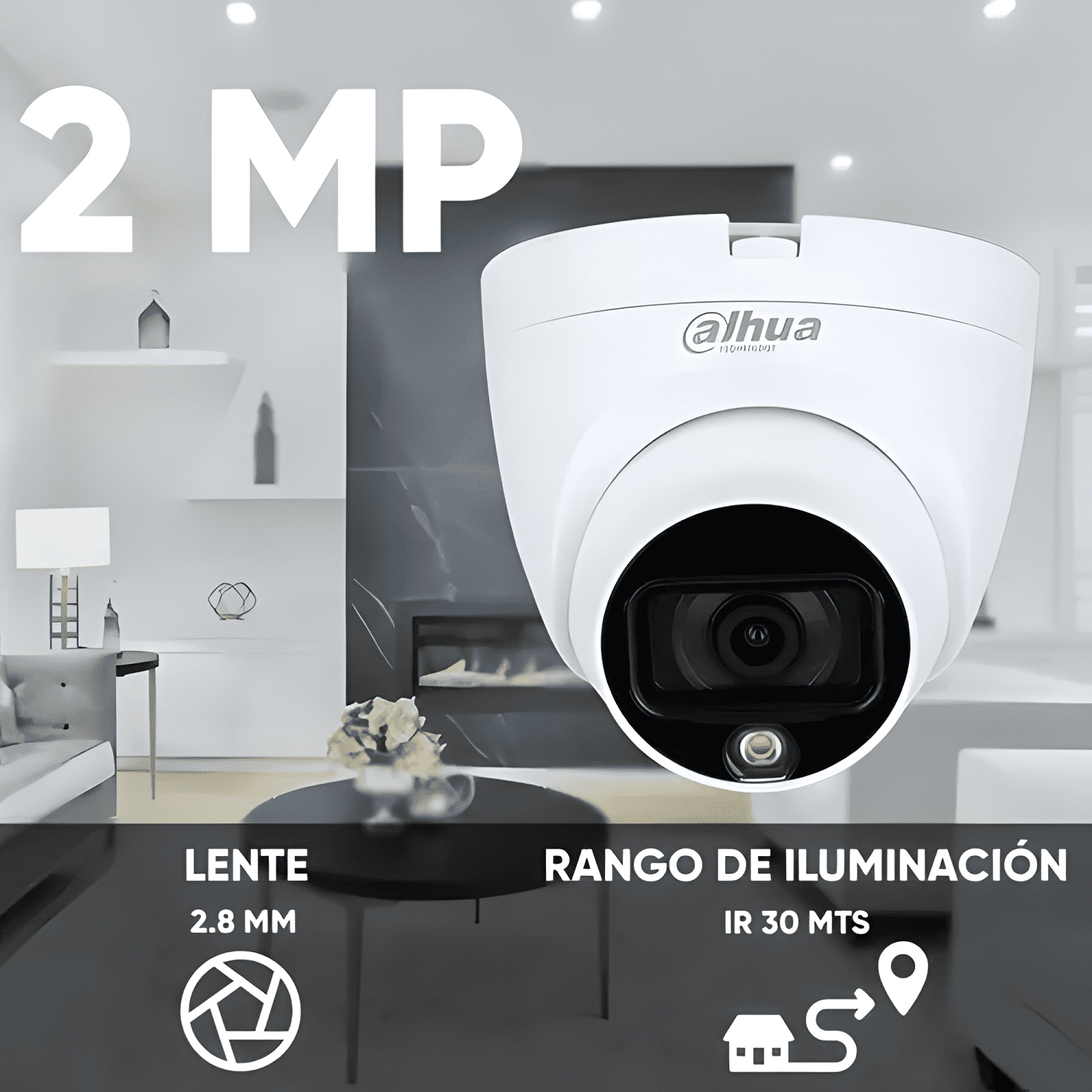 Dahua HDW1239T1ALEDS5 Cámara Domo Ip Full Color Blanca-2