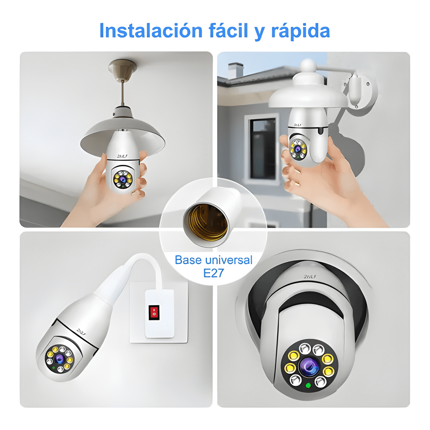 2nlf® 2pcs 4mp Cámara de Seguridad Wifi Ip 360 Full Hd Plus-3