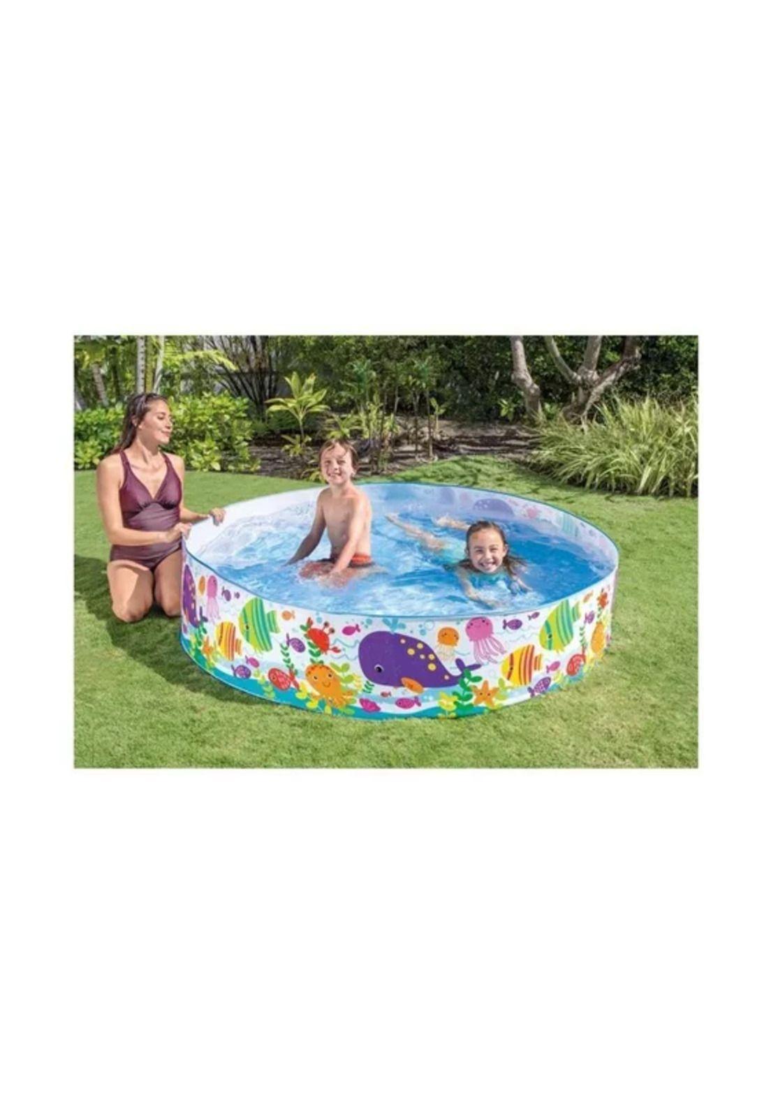 Piscina estructural Intex redonda 183 cm diseño marino 958 L-2