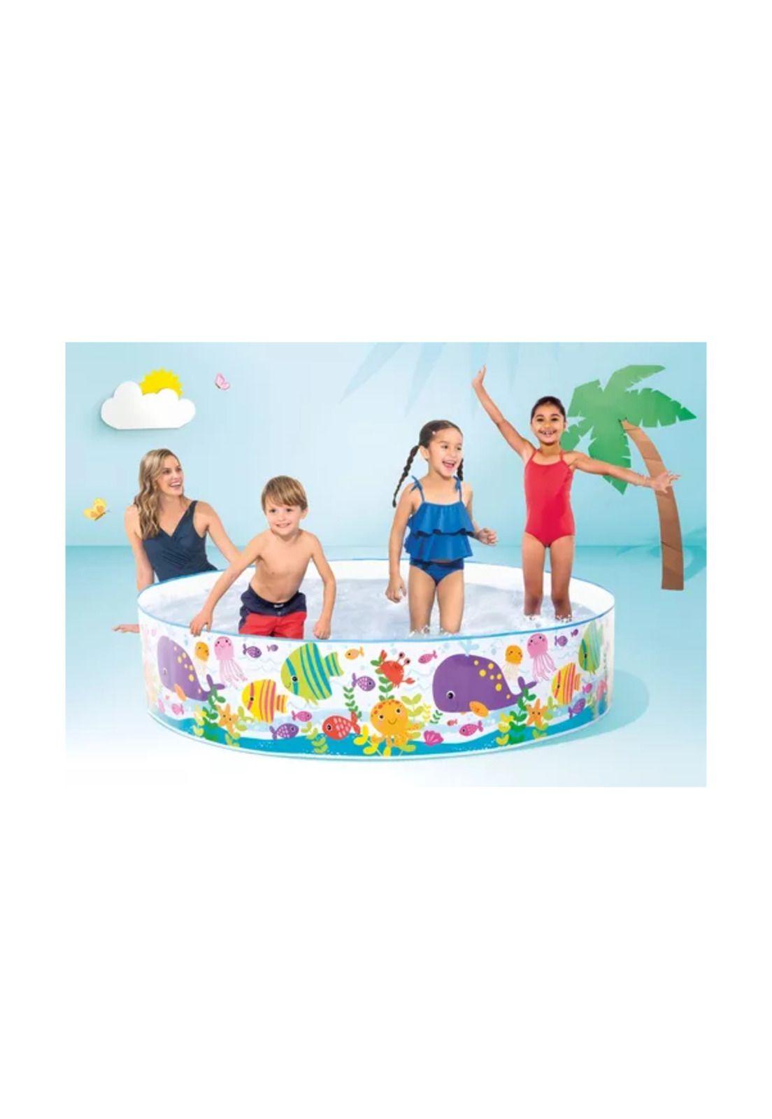 Piscina estructural Intex redonda 183 cm diseño marino 958 L-3