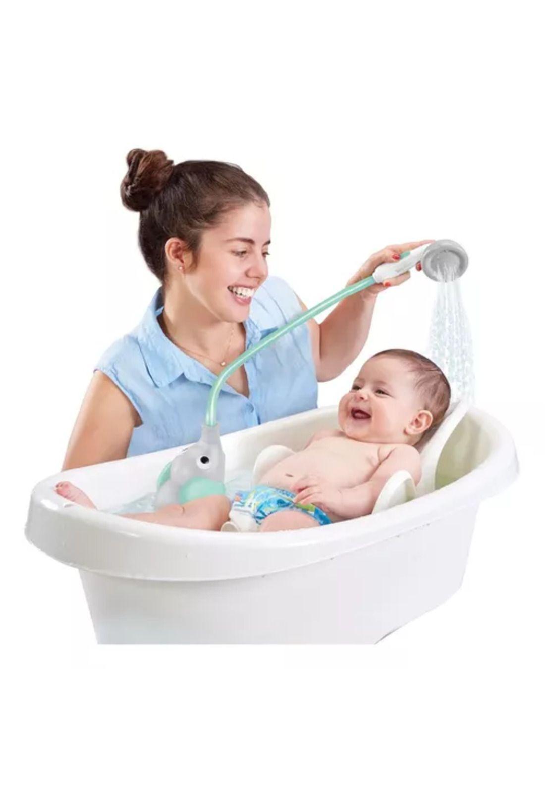 Elefante ducha interactivo, turquesa, para bebé, bañera Yookidoo-4