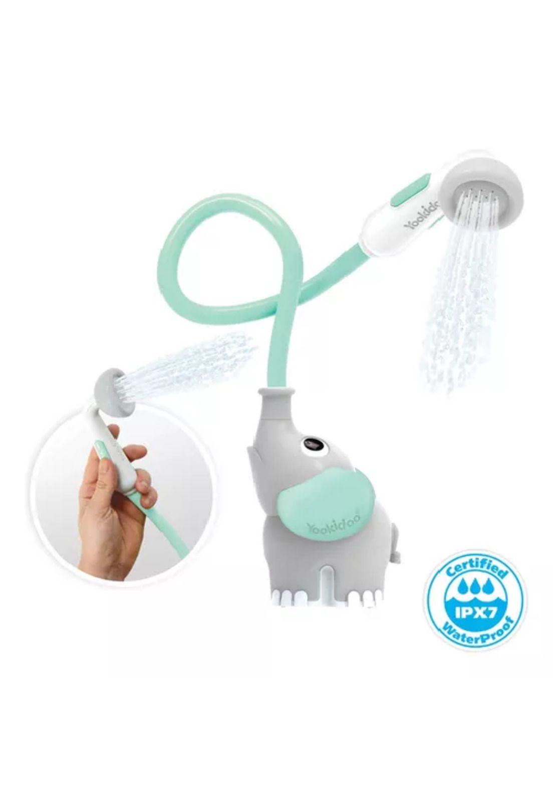 Elefante ducha interactivo, turquesa, para bebé, bañera Yookidoo-6