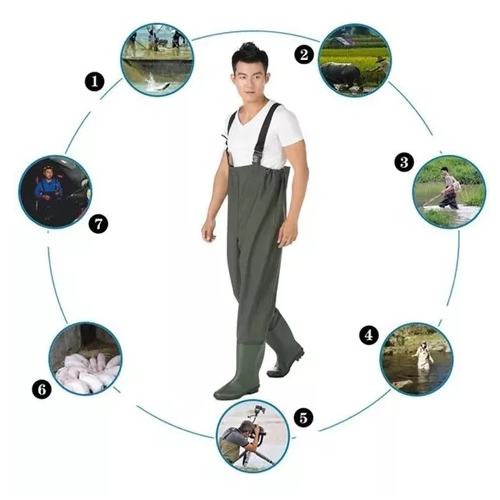 Waders para pesca botas de pesca talla 39 color verde-3