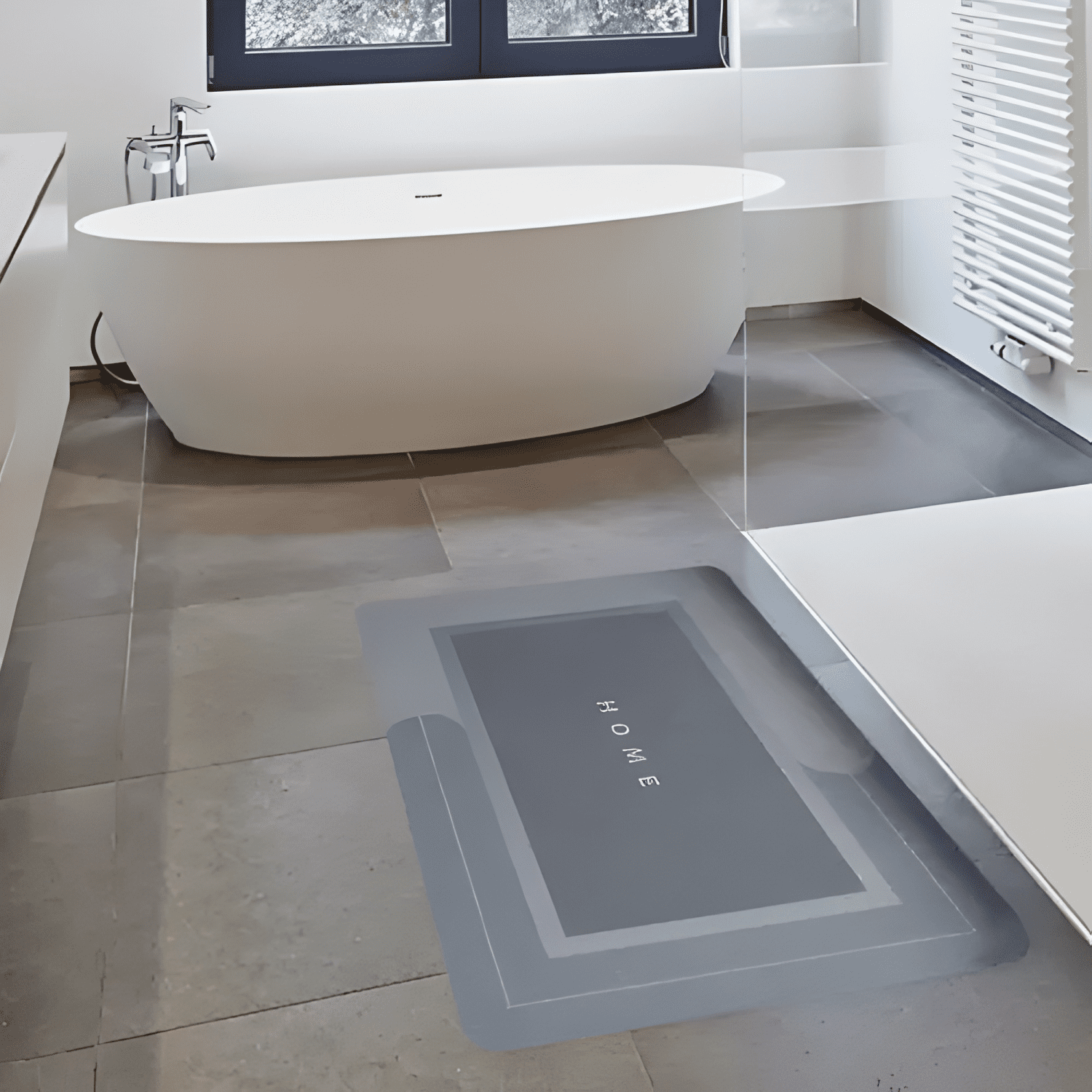 Alfombra De Baño Moderna, Antideslizante, Absorbente-2