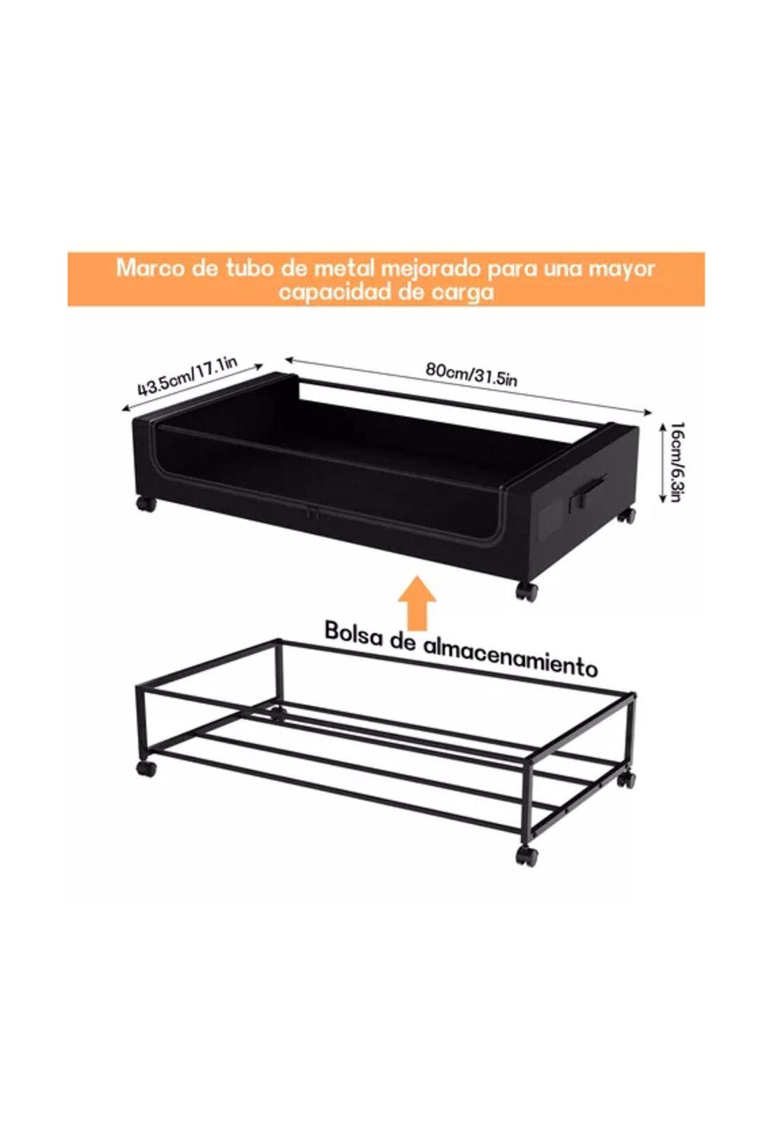Caja Organizadora Bajo Cama Con Ruedas 2 Piezas-3