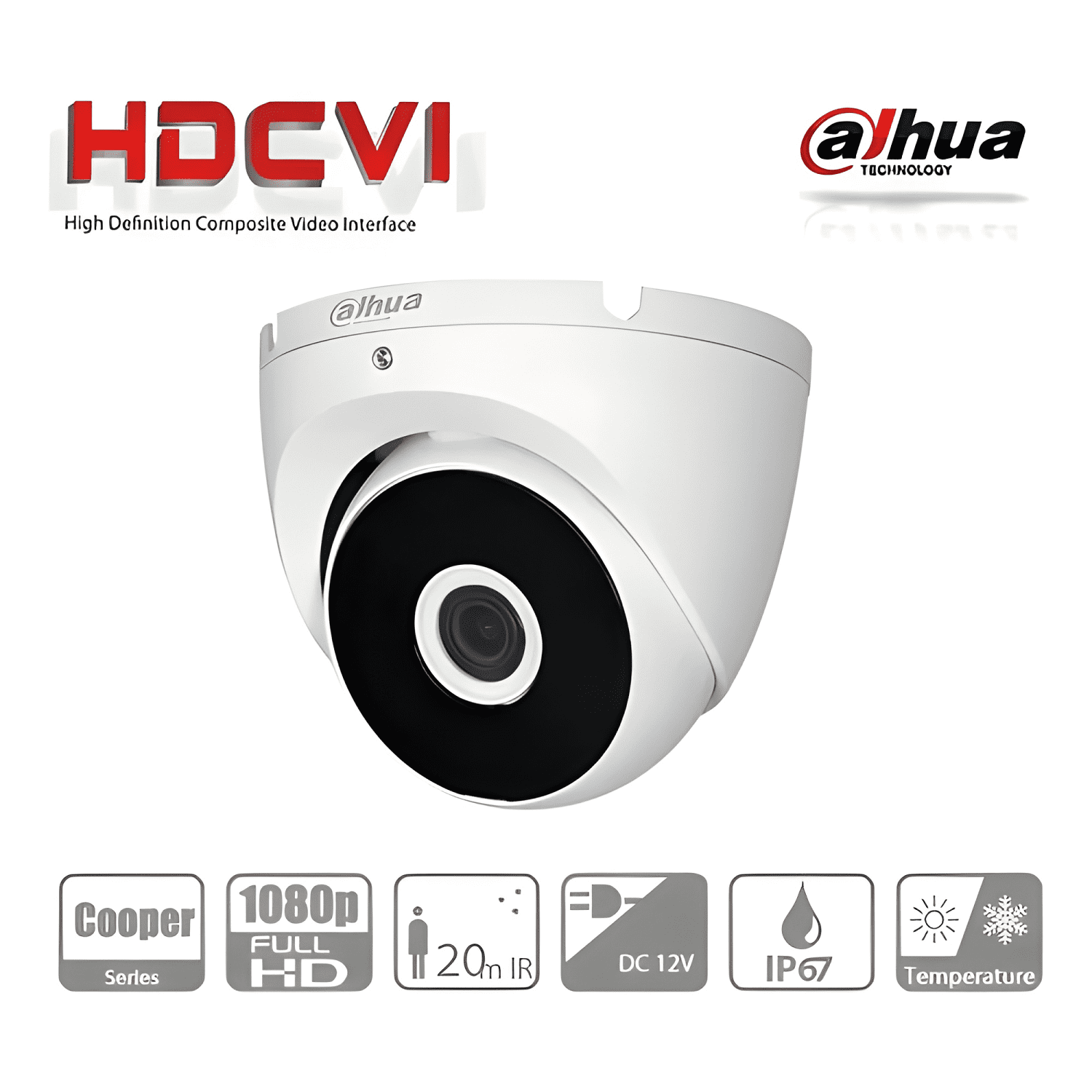 Camara Dahua Domo 2mp Metal 2.8mm Ir 20m Dh-hac-t2a21n-1