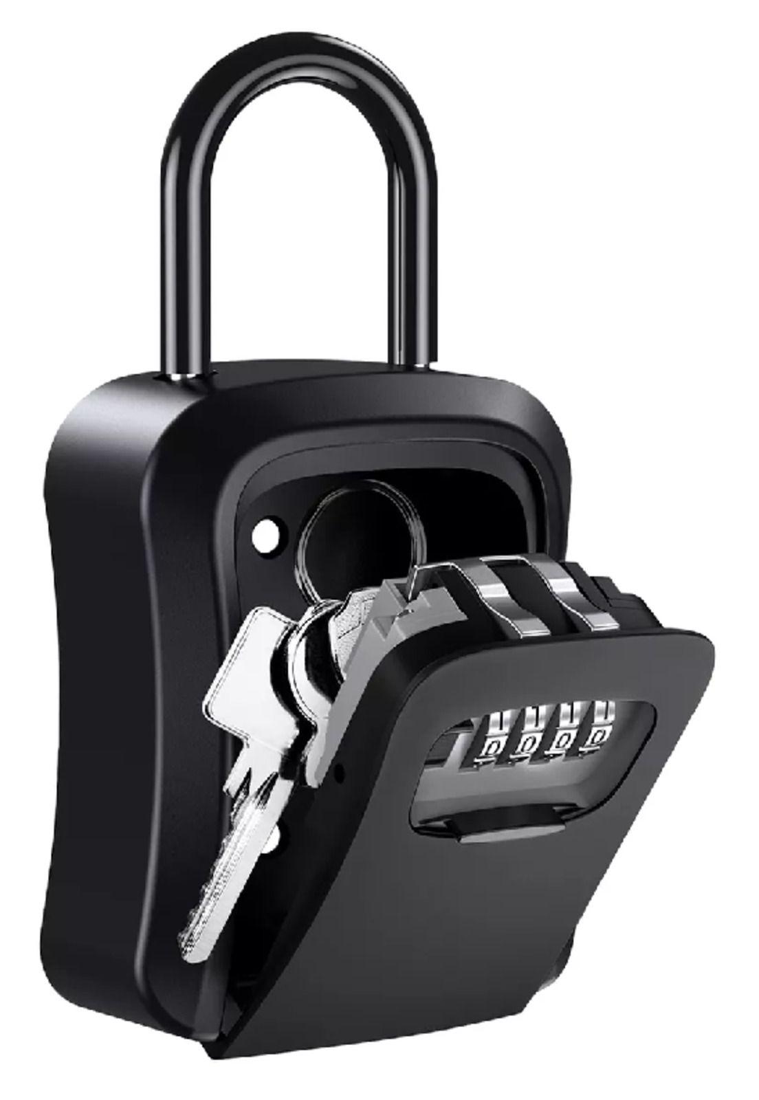Caja seguridad porta llave candado clave color negro-6