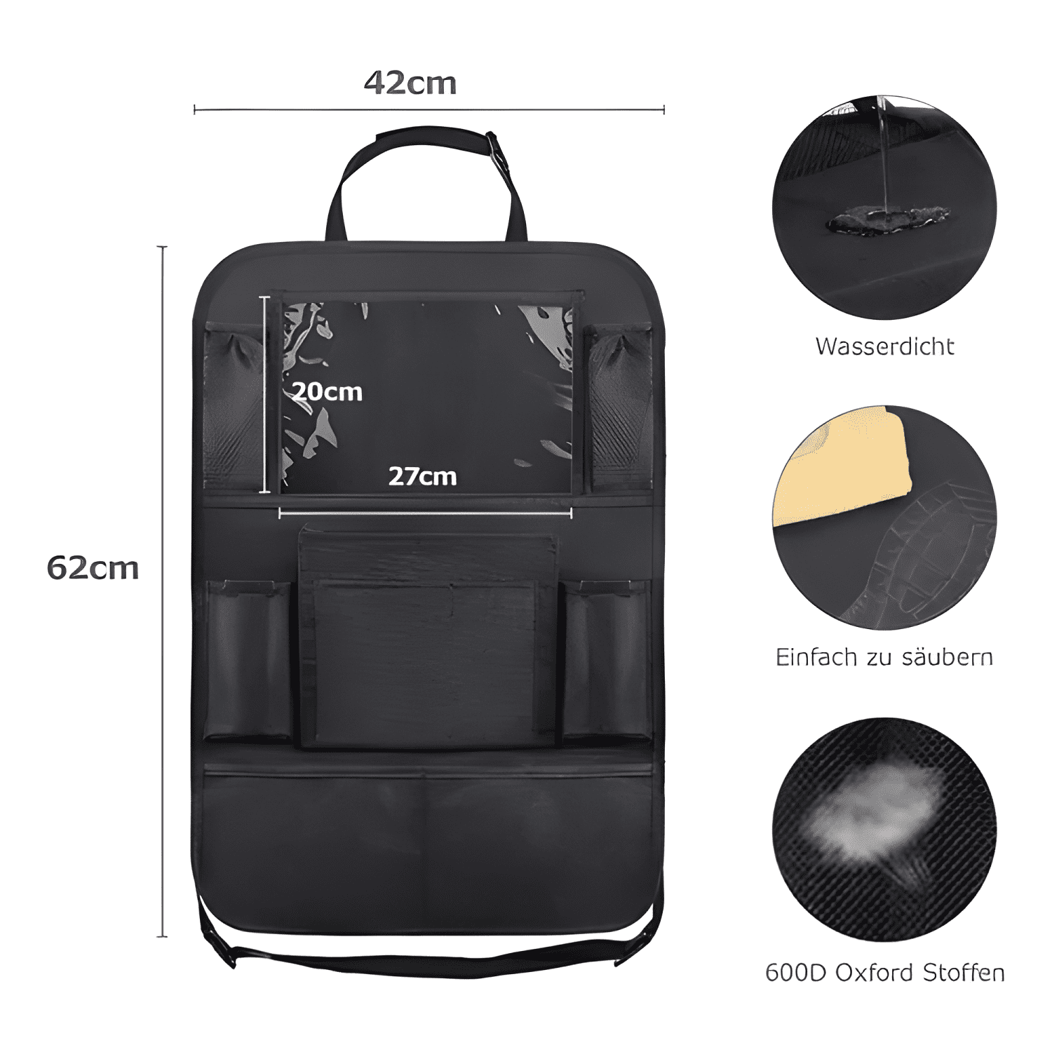 Pack 2 Organizador De Asiento Trasero Con Soporte( ) Ne #691-3