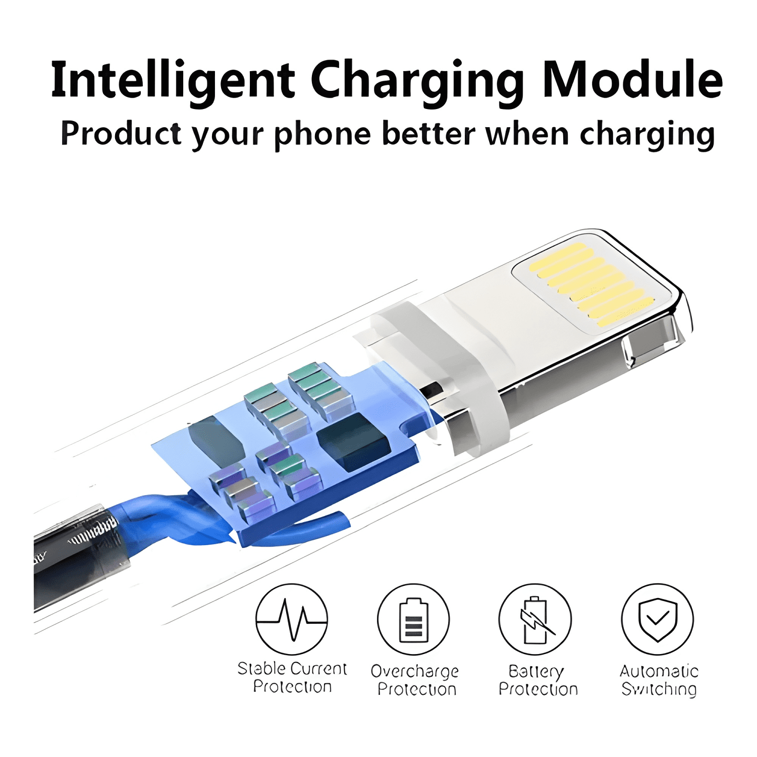 Cable lightning USB 1 metro Blanco-3