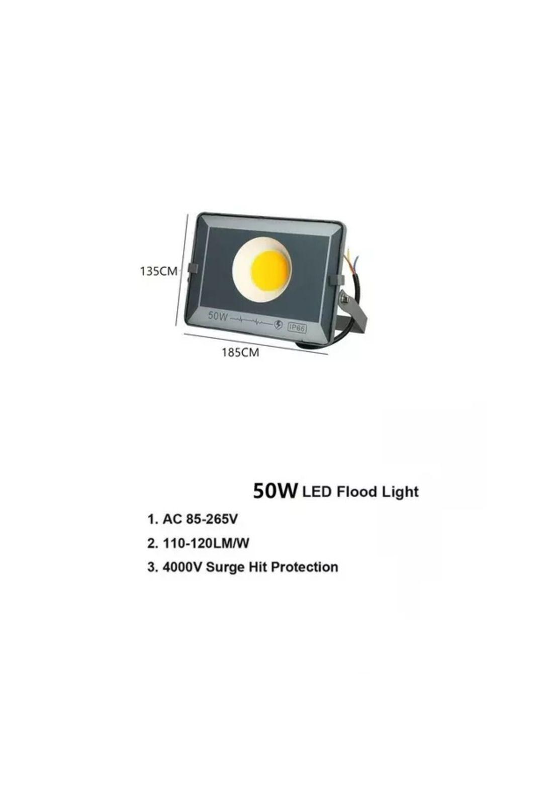 Luz lámpara foco led plano reflector 50w exterior negro-3