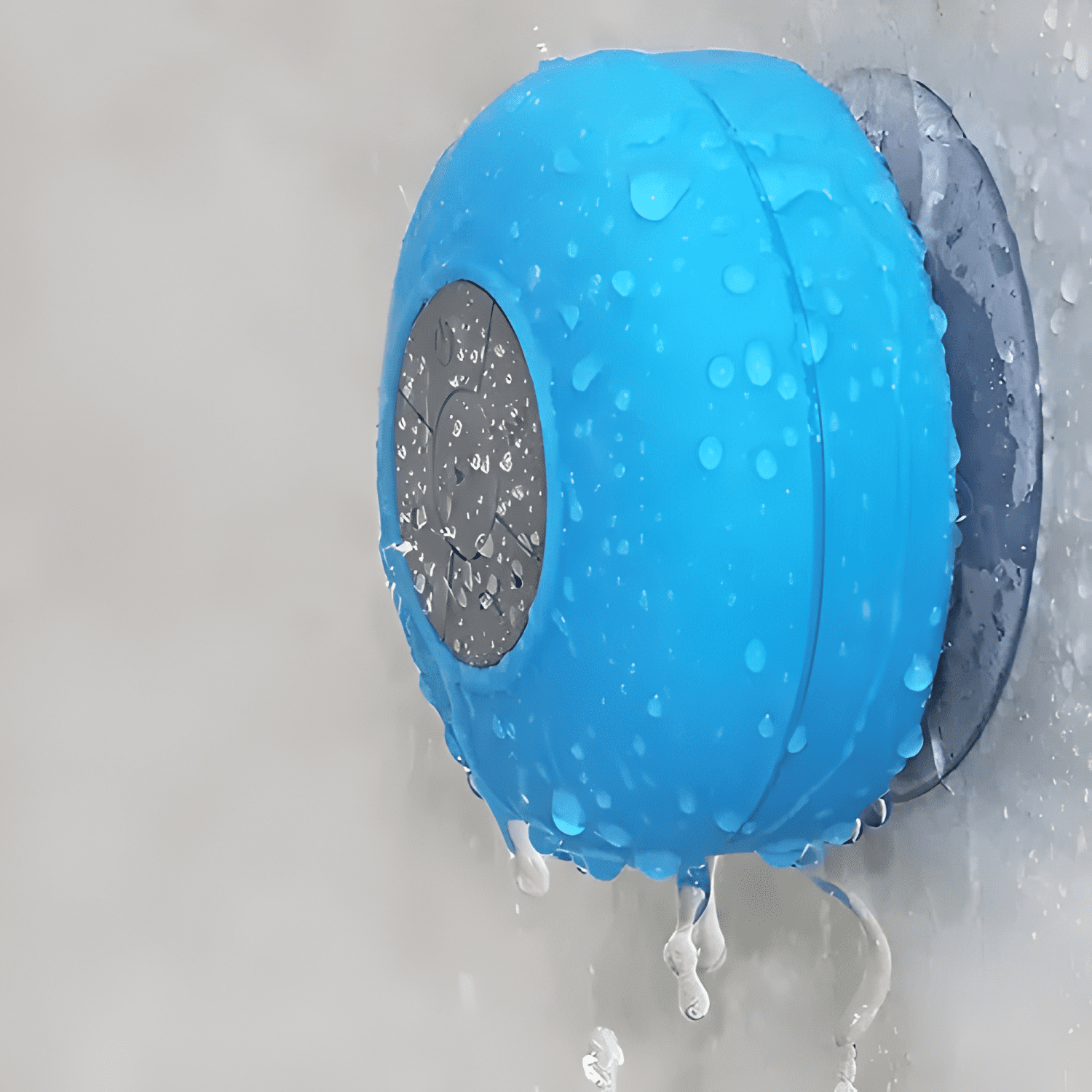 Parlante bluetooth resistente al agua manos libres baño Azul-3