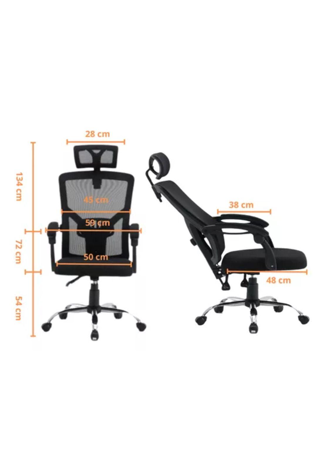 Silla de escritorio reclinable modelo ejecutivo color negro-5