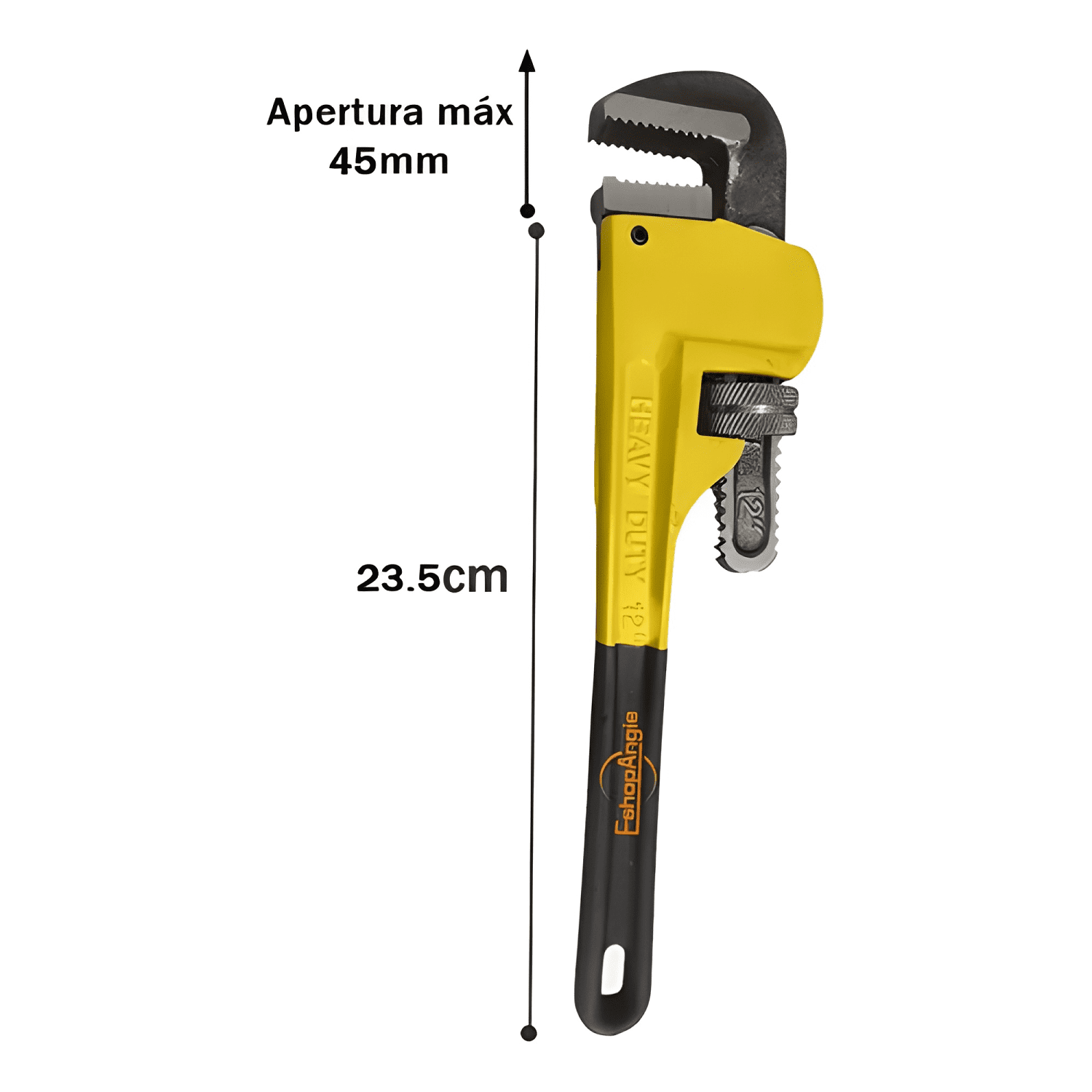 Llave inglesa Stillson apertura 45mm 12 pulg amarilla-2