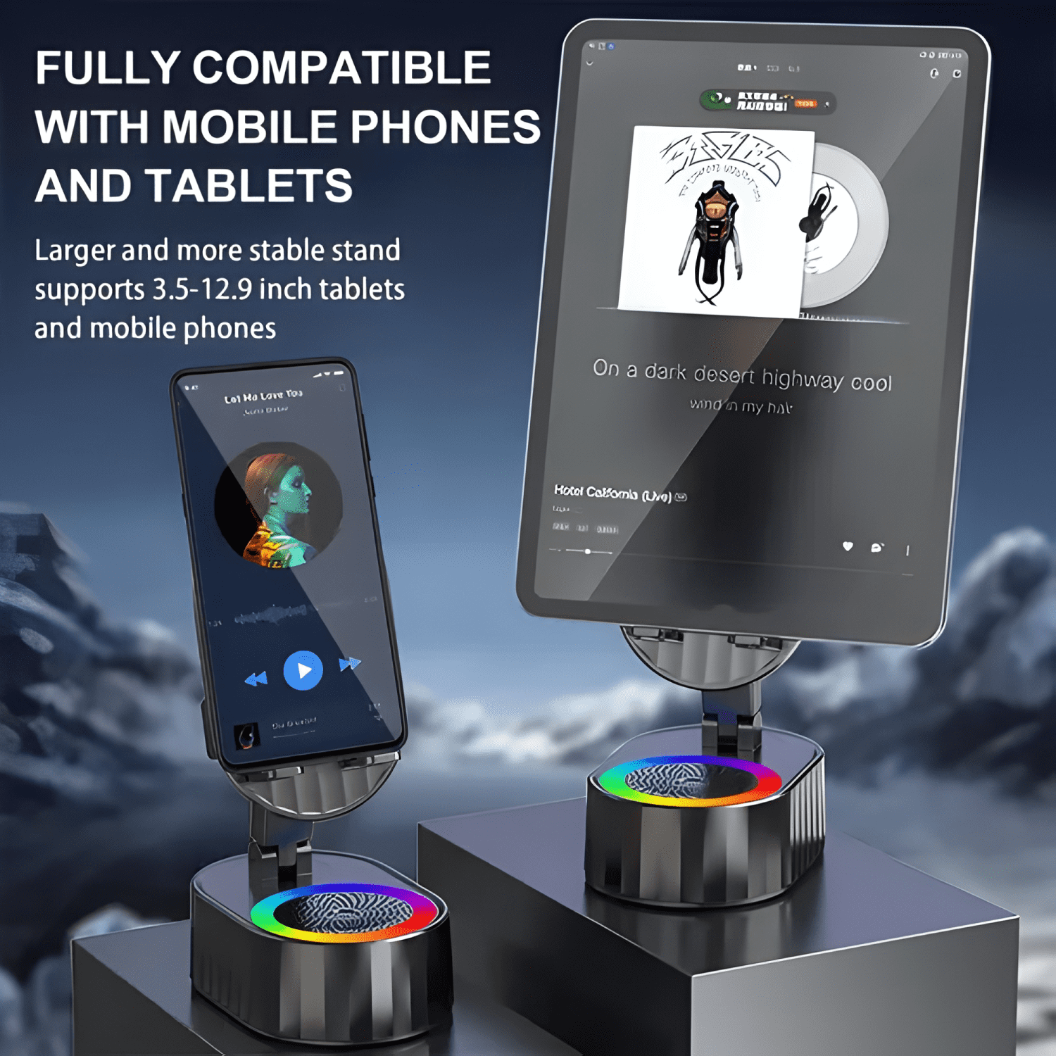 Parlante con soporte para teléfonos celulares bluetooth-4
