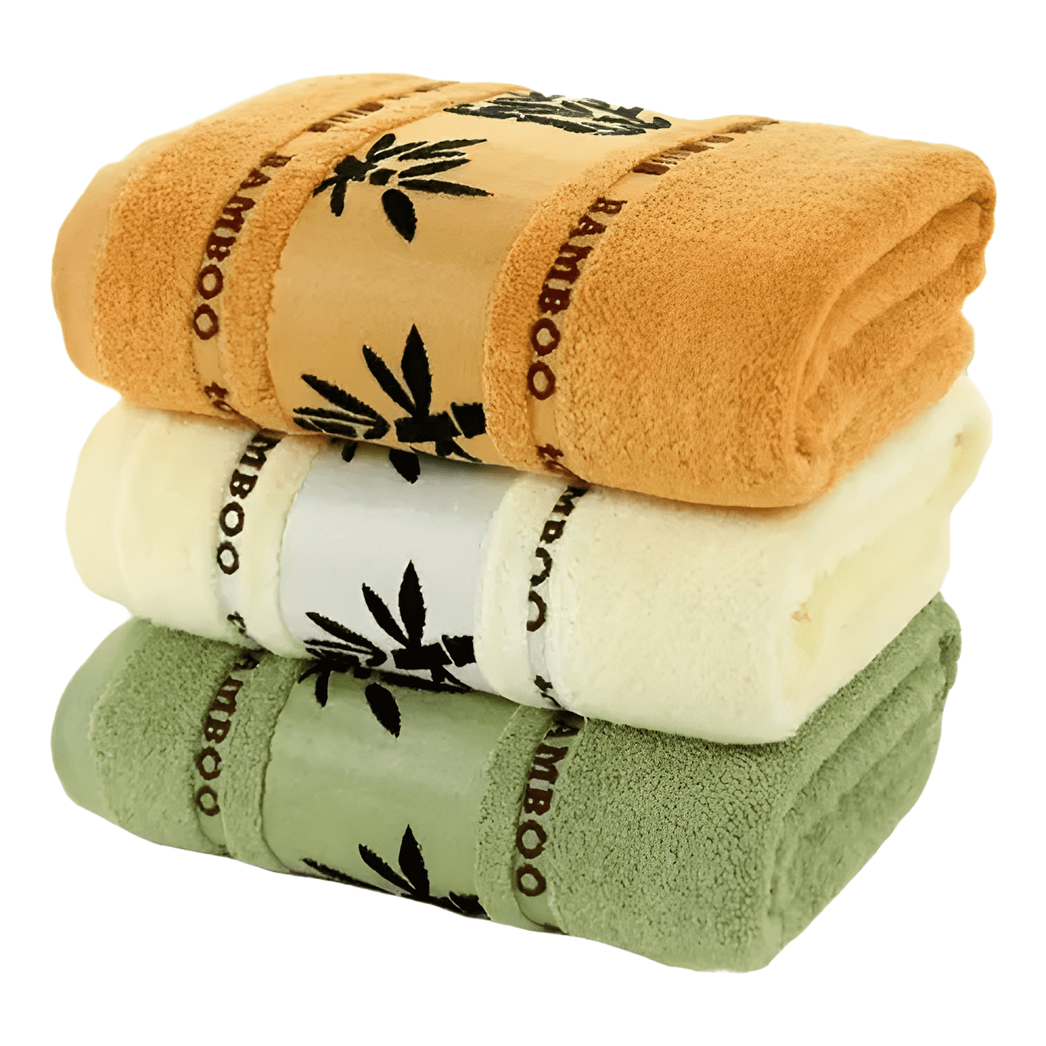 Set 4 toalla de baño algodón bamboo súper suaves-0